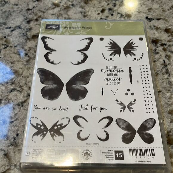 Stampin Up 4 Sets - Watercolor Wings, silhouettes, Smile, Wild about flowers - Picture 2 of 9